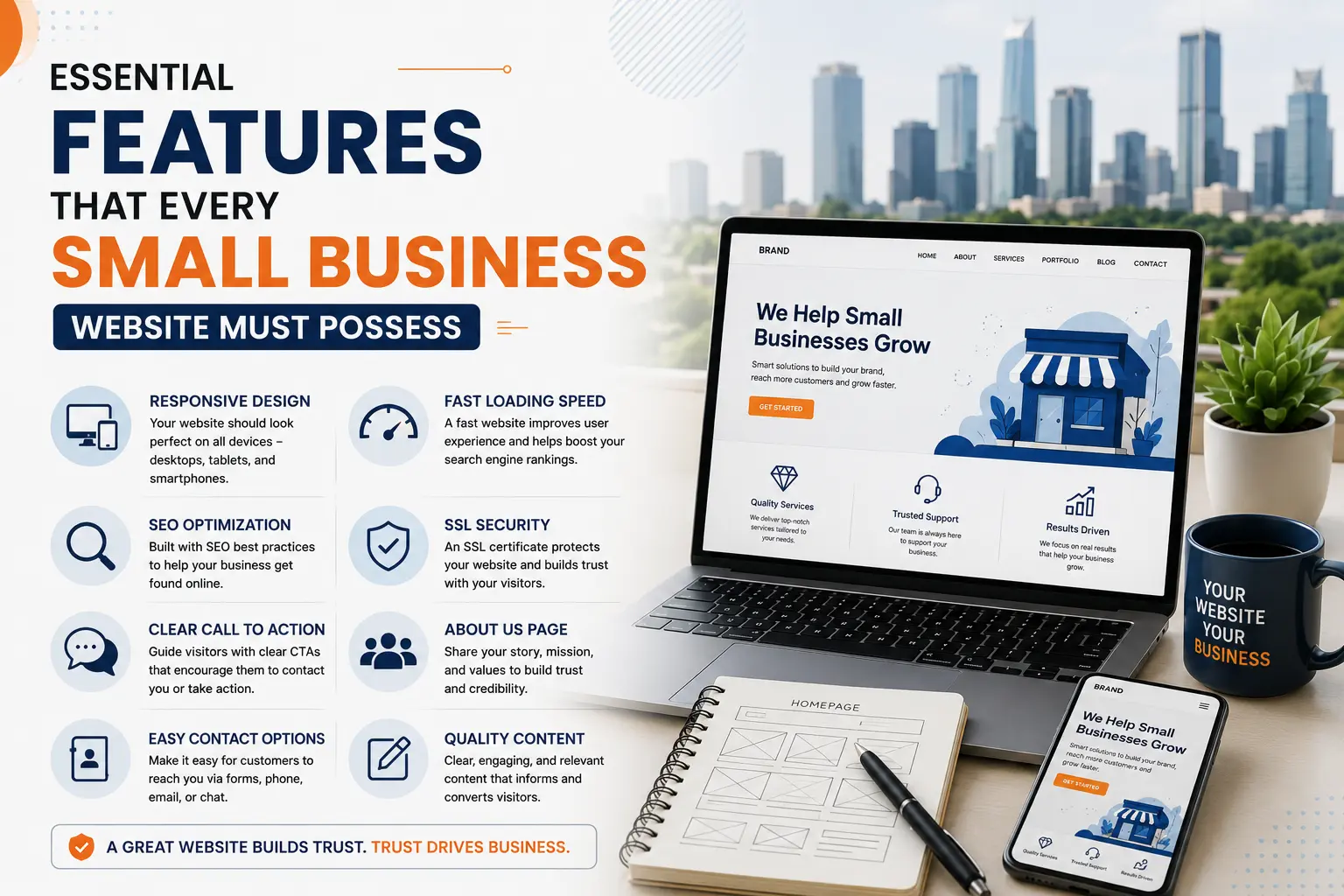 Essential features that every small business website must possess